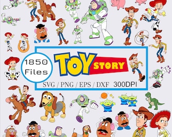 Toy Story Clipart PNG Bundle, Cartoon Sublimation (Digital Download)