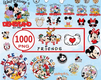 Pakiet ponad 1000 postaci Disneya w formacie PNG, Myszka Miki i Przyjaciele w formacie PNG, Księżniczki Disneya w formacie PNG, Kubuś Puchatek i Przyjaciele w formacie PNG, Toy Story w formacie PNG, Koszulka z motywem wycieczki do Disneylandu