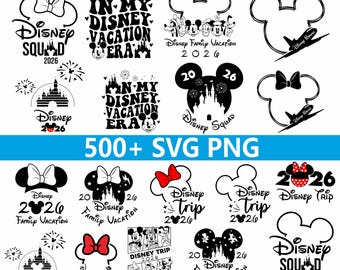 Family Trip 2026 SVG Bundle, Magical Kingdom Design (Digital Download)