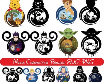 Cartoon Character SVG Bundle | Galaxy Wars, Princess, Bear & Honey (Digital Files)
