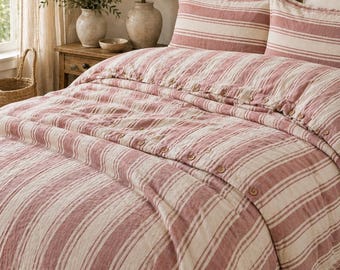 Funda nórdica de muselina de algodón, ropa de cama transpirable de gasa