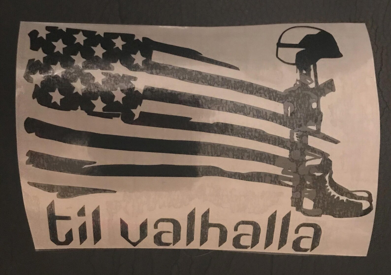 Til Valhalla Decal, Distressed American Flag, Military Stickers - Etsy