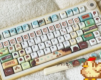 Stardew Valley Keycaps 137 Key PBT Set Pixel Art EOA OEM