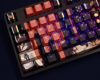 Reze Chainsaw Man Keycaps 108 Key PBT OEM Set