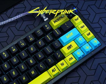 Cyberpunk 2077 Keycaps 131 Key PBT Cherry Profile Set