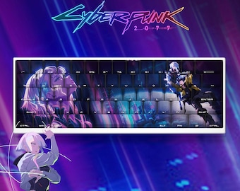 Cyberpunk Lucy Keycaps 131 Key PBT OEM Profile Set