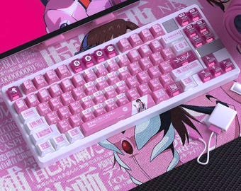 Mari Evangelion Keycaps 250 Key PBT OEM Profile Set