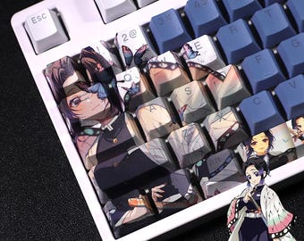 Demon Slayer Butterfly Insect Hashira Keycaps 108 Key PBT OEM Set
