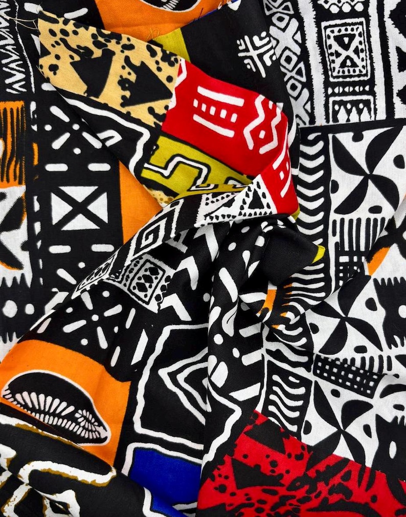 Ankara Geometric 100% Cotton Fabric - Etsy