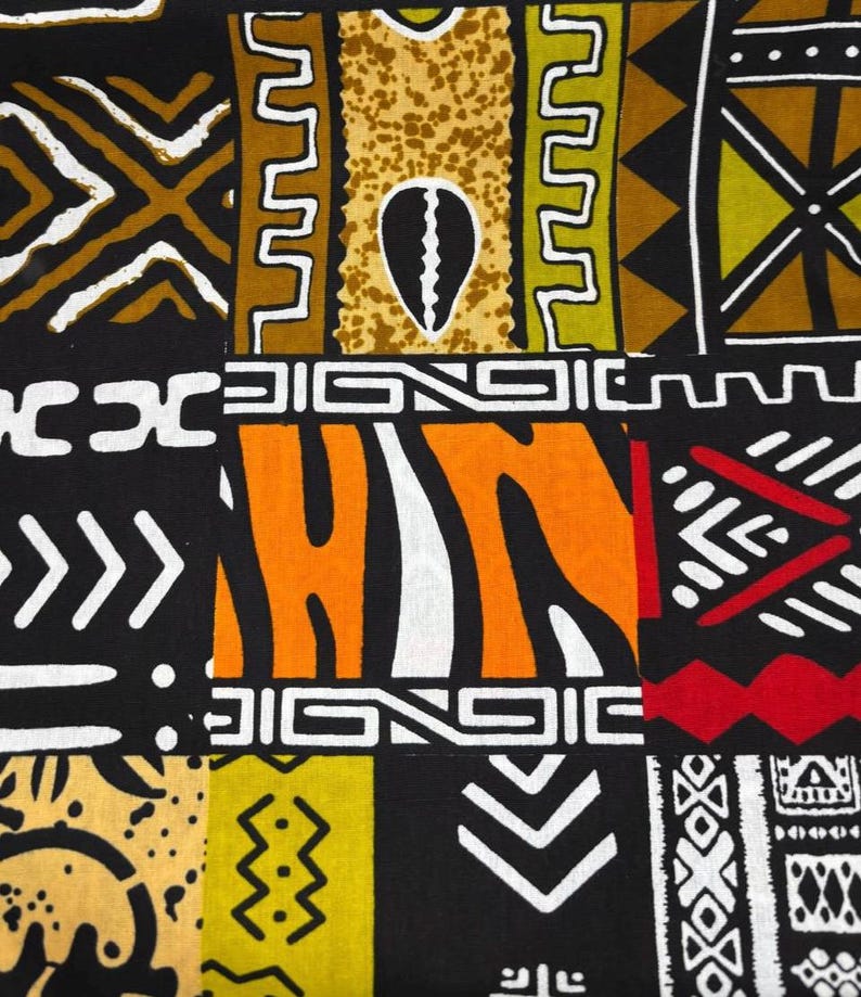 Ankara Geometric 100% Cotton Fabric - Etsy