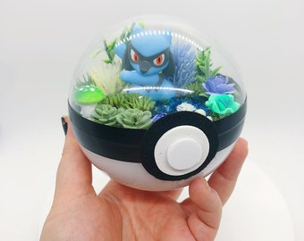 LIGHT UP Riolu Terrarium Pokeball
