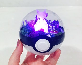 Light Up Mew Two Terrarium Pokeball
