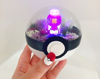 LIGHT UP Drifloon Terrarium Pokeball