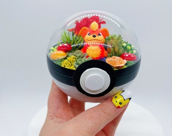 LIGHT UP Growlithe Terrarium Pokeball