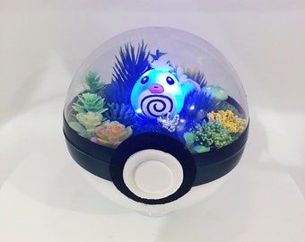 LIGHT UP Poliwag Terrarium Pokeball