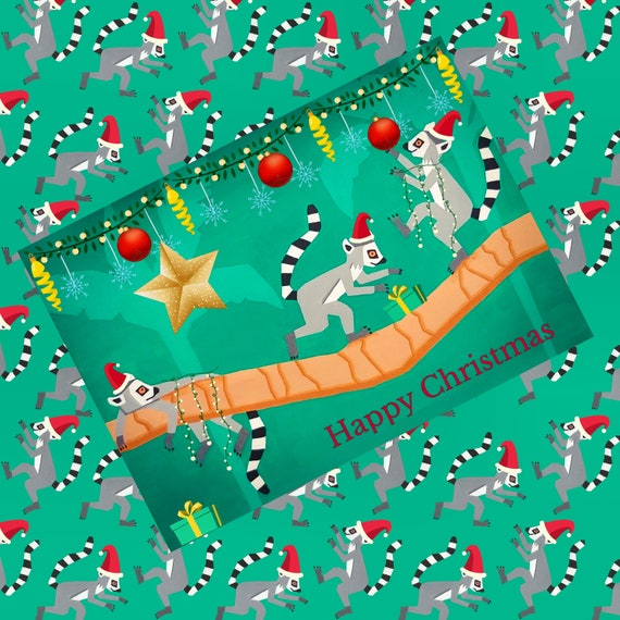 Christmas Gift Wrap. Large Gift Wrapping Paper in Green Matching
