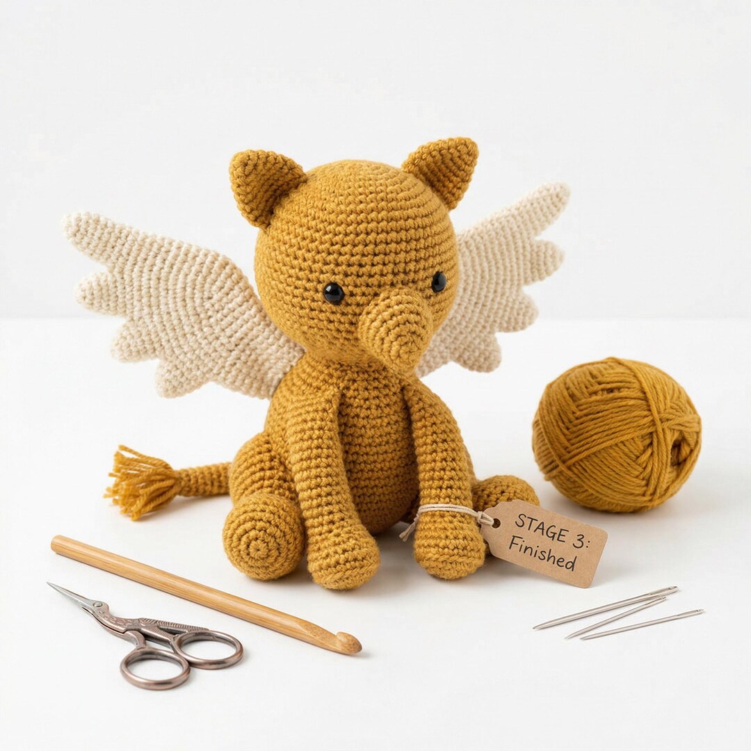 Griffon Amigurumi Crochet Pattern PDF, Mythical Guardian Plush Toy ...