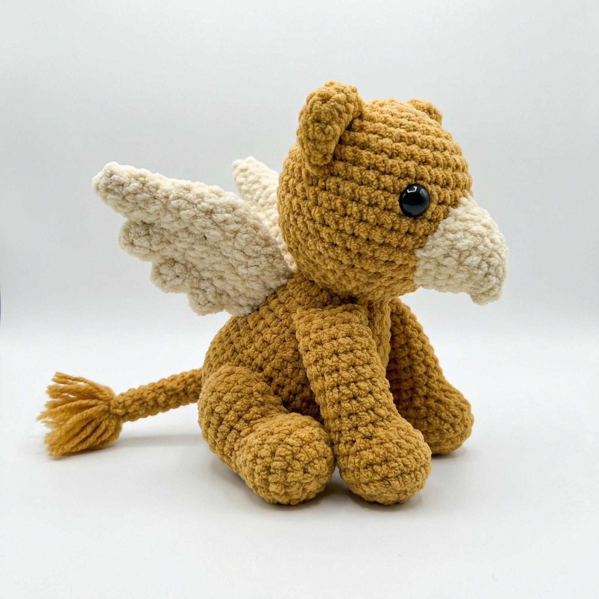 Griffin Pattern Griffon Amigurumi Crochet Pattern PDF, Mythical Guardian Plush Toy ...