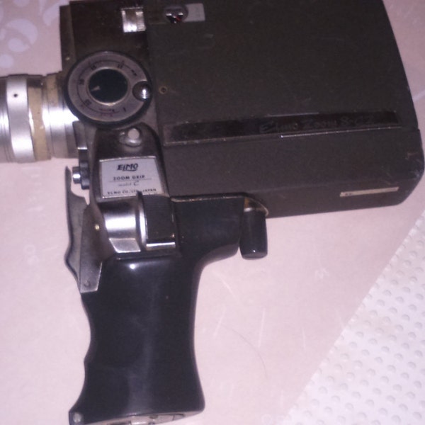 Vintage CAMERA SUPER 8 ELMO zoom grip model c Japan