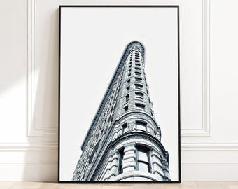 Classic Flatiron Building Canvas, Architectural Wall Art, Black and White Cityscape, Urban Home Decor, Historic Landmark Print, Ready to