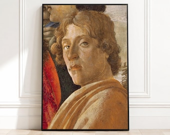 Sandro Botticelli Renaissance Portrait Canvas, Classic Italian Art Wall Decor, Historical Figure Painting, Fine Art Canvas Print, Museum