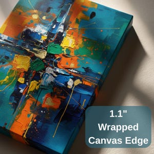 Vibrant African Tribal Canvas, Abstract Ethnic Wall Art, Colorful Tribal Patterns, Modern Canvas Decor, Ready to Hang Artwork image 11