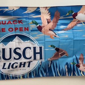 Busch Light Beer Quack One Open Duck Hunting Banner 3 x 5 stóp Flaga Bar Decor