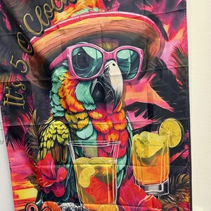 Margaritaville Parrot Flag: Jimmy Buffett Decor, 3x5 Ft