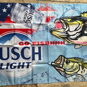 Busch Light Beer GO FISHHHH USA Flaga amerykańska 3 x 5 stóp Flaga Baner na maszcie