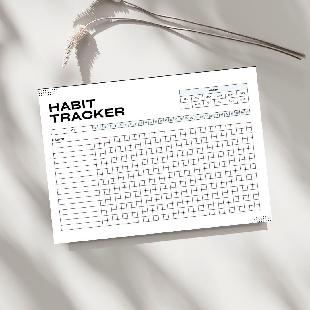 Printable Daily Planner| Minimalist Habit Tracker| Productivity Planner ...
