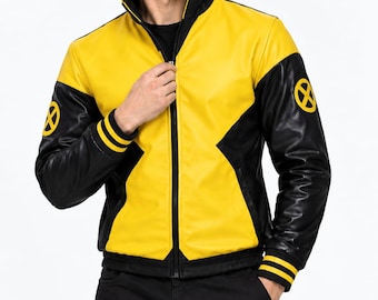 X-Men Mutant Inspired Jacket, Superhero Cosplay ,Comic Book Biker Jacket, Costume Outerwear