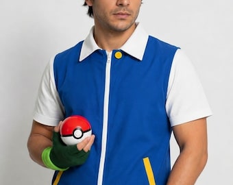 Ash Ketchum Pokémon Inspired Blue Cosplay Jacket