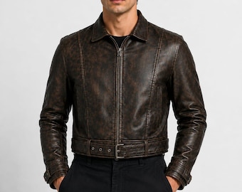 Handmade Jason Todd Red Hood Inspired Jacket | Brown Leather Cosplay Jacket | DC Superhero Costume.