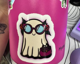 Boujee Flower Ghosty Vinyl Sticker