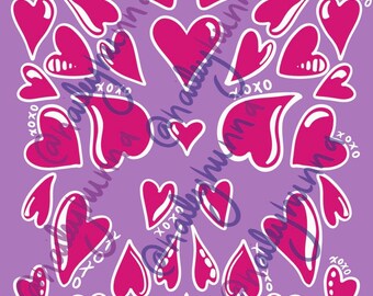 XOXO Valentines Day Print