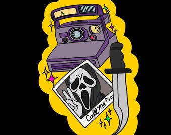 Ghostface Polaroid Picture Vinyl Waterproof Sticker