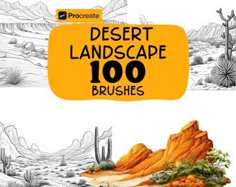 Procreate  Desert Landscape Brushes, 100+  Desert Landscape Procreate Stamps,  Desert Procreate Brushes,  Desert Procreate Brush set