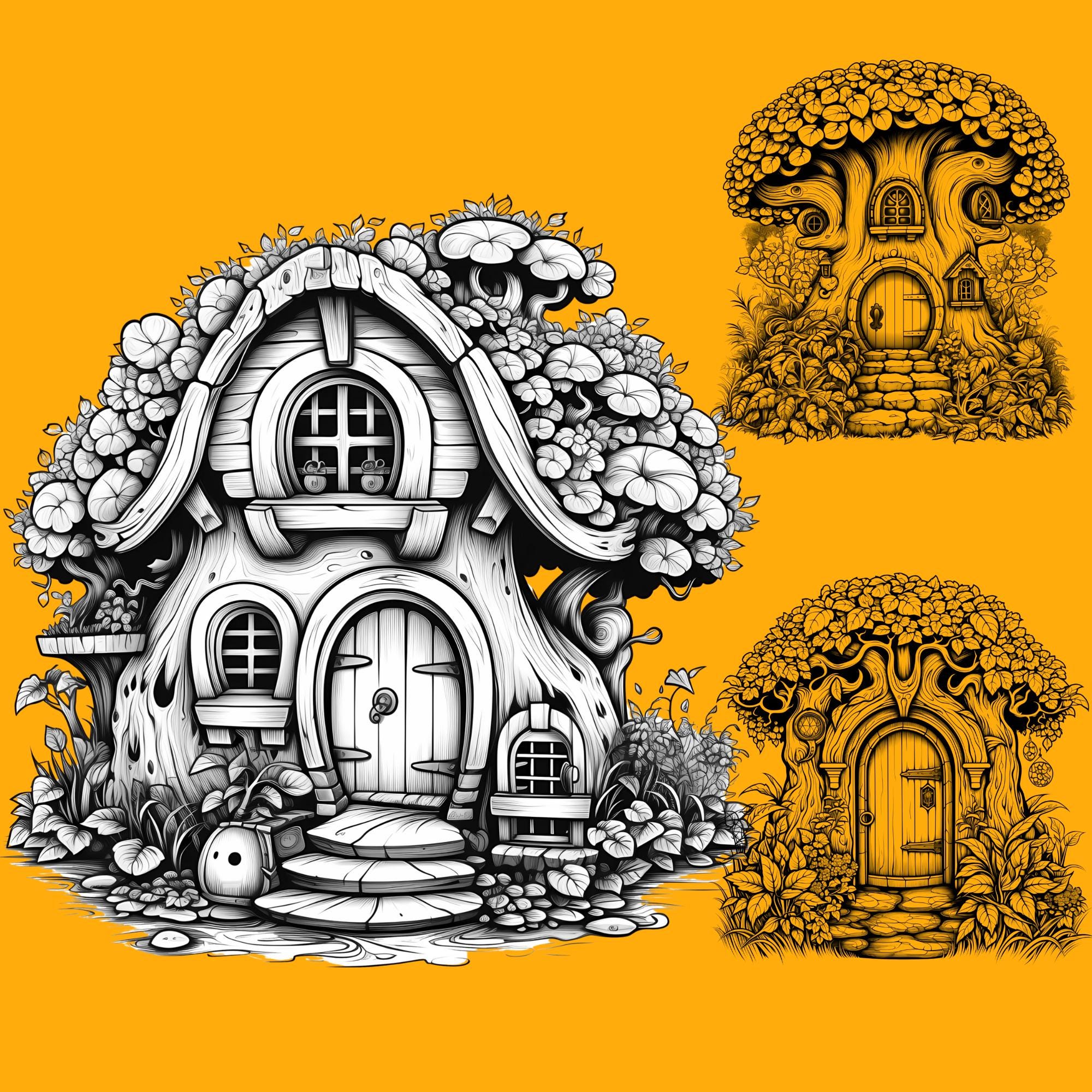 Procreate Fairy Houses Brushes, 100+ Fairy Homes Procreate Stamps ...