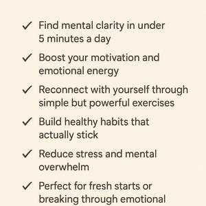 30 Day Self-Growth Journal | Daily Reflection Digital Workbook (PDF)