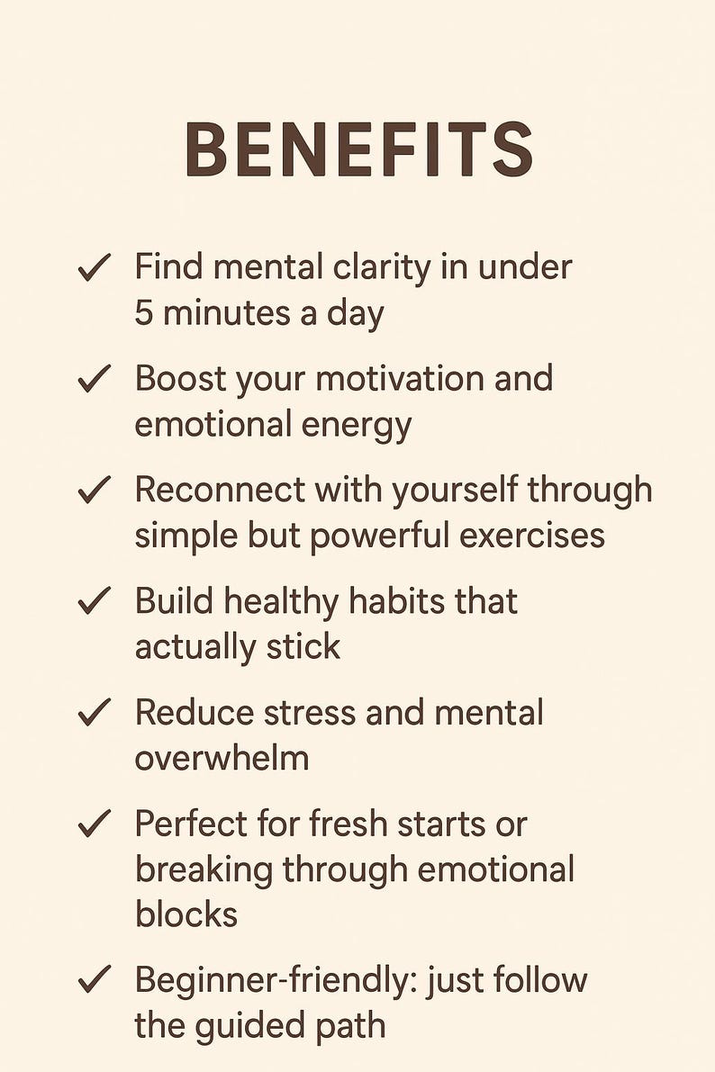 30 Day Self-Growth Journal | Daily Reflection Digital Workbook (PDF)