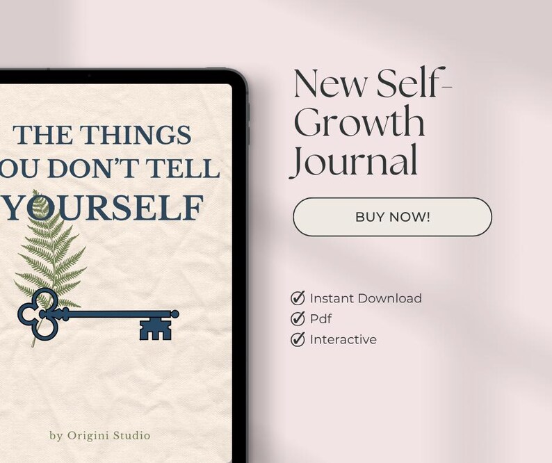 30 Day Self-Growth Journal | Daily Reflection Digital Workbook (PDF)