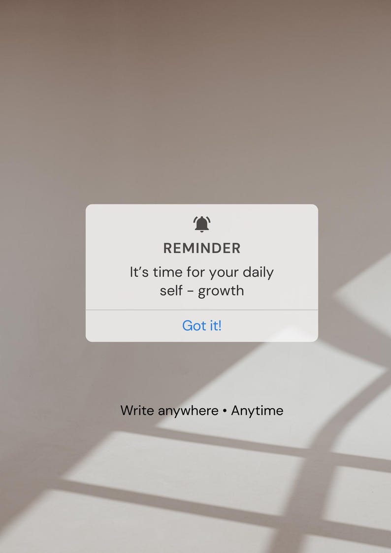 30 Day Self-Growth Journal | Daily Reflection Digital Workbook (PDF)