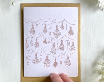 Dried Hanging Herbs Blank Card