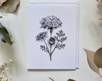 Queen Anne's Lace Blank Card