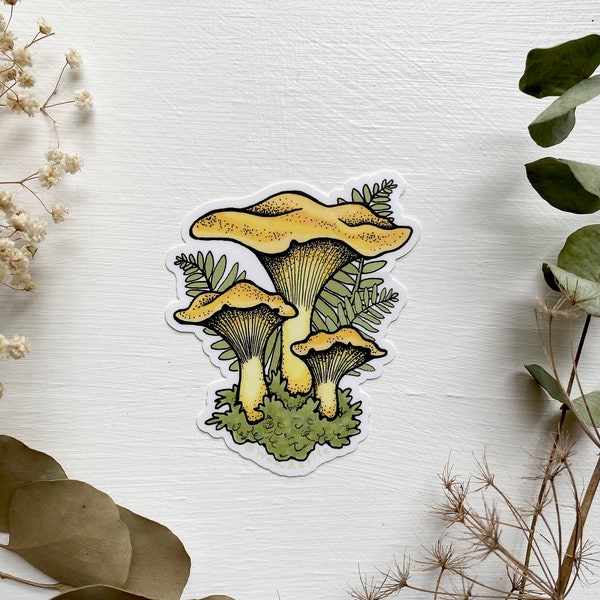 アンズタケのステッカー