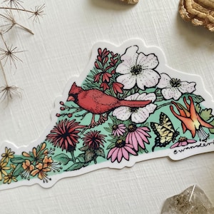Virginia inheemse planten sticker
