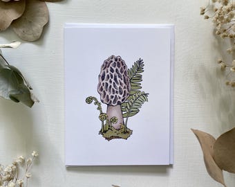 Morel Mushroom Blank Card