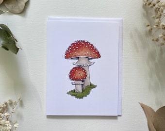 Amanita Mushroom Blank Card