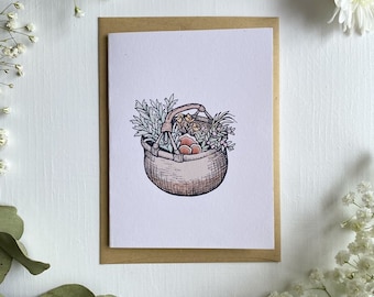 Herb Basket Blank Card