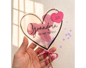 Oma Muttertag Geschenk zum Ausdrucken | DIY Herz Karte mit Botschaften | Geschenk für Oma | Großmutter Geschenkidee
